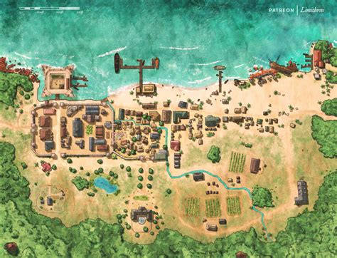 Nassau Town Limithron On Patreon Fantasy City Map Village Map