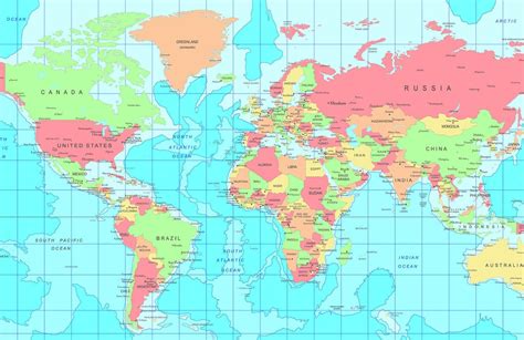 World Map With Capital Cities Map Vector