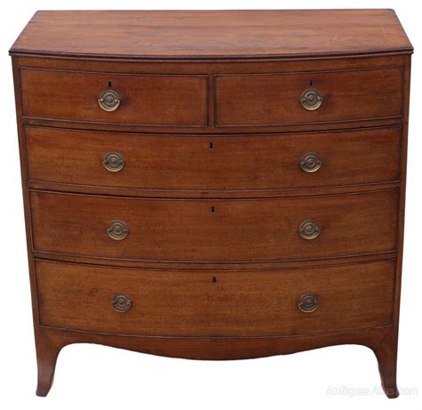 Georgian C1800 Mahogany Bow Front Chest Of Drawers Antiques Atlas