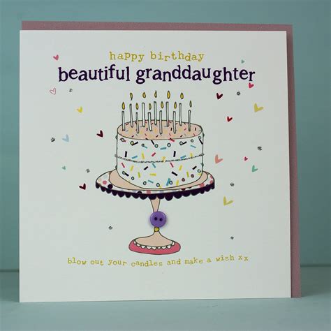 Happy Birthday Handmade Card For Granddaughter The Birthday Wishes