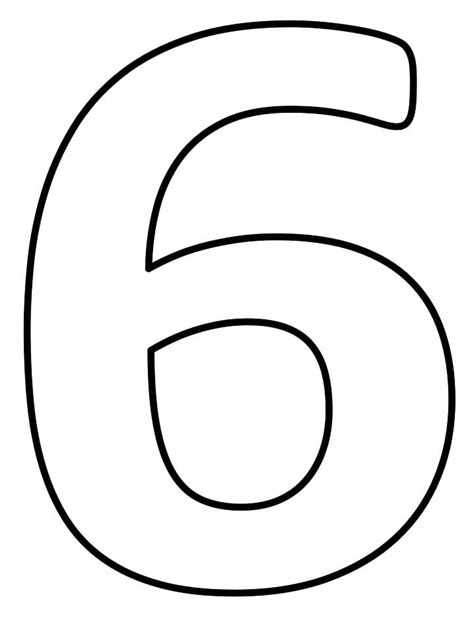 Printable Number 6 Coloring Page Free Printable Coloring Pages For Kids