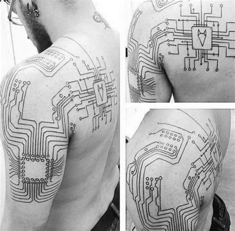 50 Computer Tattoo Designs For Men Technology Ink Ideas Computer