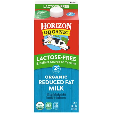 Horizon Organic Lactose Free Reduced Fat Milk Shop Milk At H E B