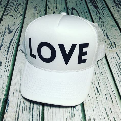 cute love hat love love hat love trucker hat trucker hat etsy