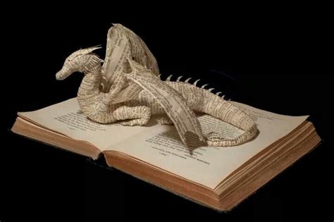 Dragon Book Art Sculptures Book Sculpture Book Art