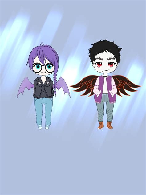 Cute Demon Couple In 2020 Chibi Maker Chibi Anime