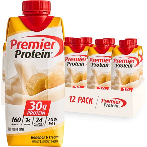 Premier Protein Shake Bananas And Cream 30g Protein 11 Fl Oz 12 Ct
