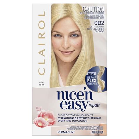 Buy Clairol Nice N Easy Repair Permanent Hair Colour Sb2 Ultra Light