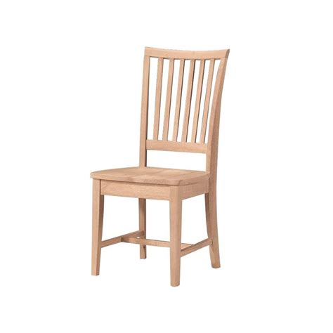 We offer unfinished dining chairs with wood seats, upholstered seats, arms and some that are fully assembled. International Concepts Unfinished Wood Mission Dining ...