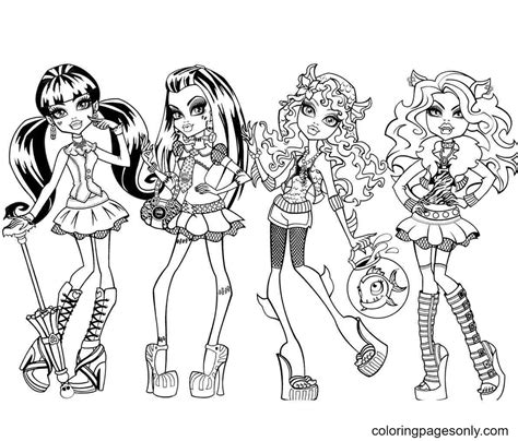 Monster High Ausmalbilder 8 Monster High Para Colorear Imprimir Dibujos