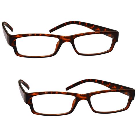 the reading glasses company brown tortoiseshell lightweight comfortable readers value 2 pack