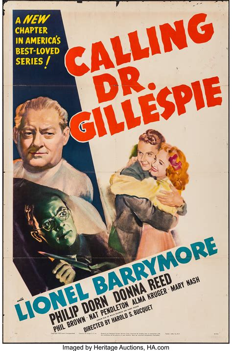 Calling Dr Gillespie Mgm 1942 One Sheet 27 X 41 Drama Lot