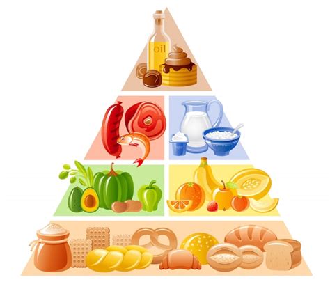Pyramide Alimentaire Illustration Dune Alimentation Saine