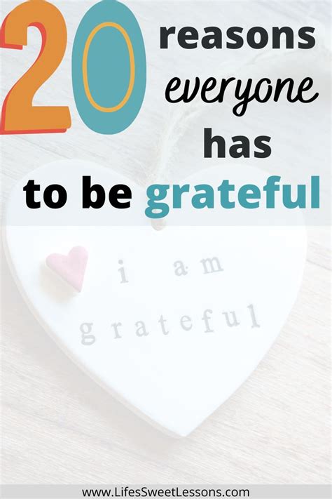 20 Reasons To Be Grateful Grateful Gratitude List Lesson