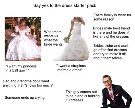 Say Yes To The Dress Starter Pack Rstarterpacks Starter Packs Know Your Meme
