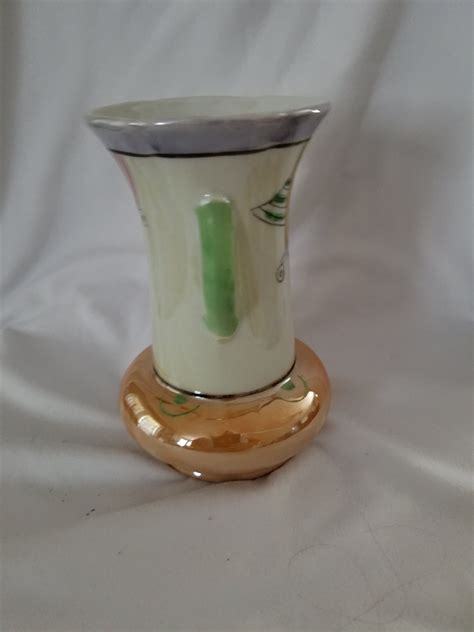 Art Deco Hand Painted Lusterware Vase Etsy