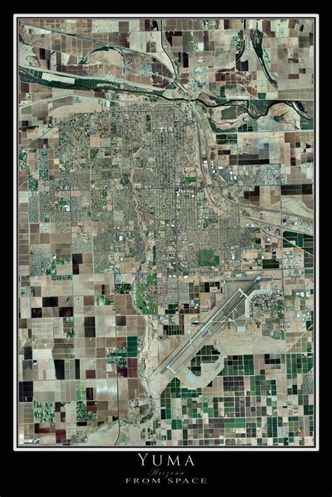 The Yuma Arizona Satellite Poster Map Arizona Map Yuma Arizona Yuma