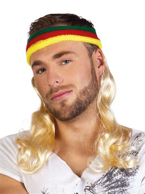 80er Haarband mit Haaren blond-bunt , günstige Faschings Accessoires ...
