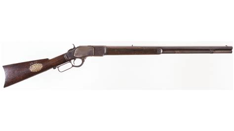 Antique Winchester Model 1873 Lever Action 22 Rimfire Rifle Rock