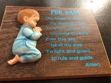 Vintage Baby Boy Plaque Prayer Etsy