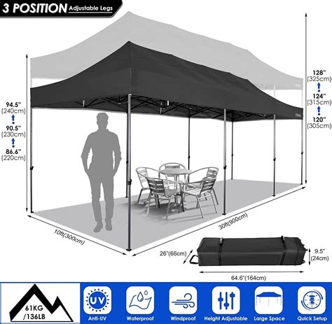Cobizi 10x30 Heavy Duty Canopy Commercial Tent Waterproof Gazebo W
