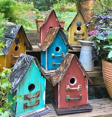 4″ x 4″ or 4″ x 6″ height: Barn Wood & Tin Birdhouses | Rustic Birdhouse | Unique Bird House Gift - The Birdhouse Chick