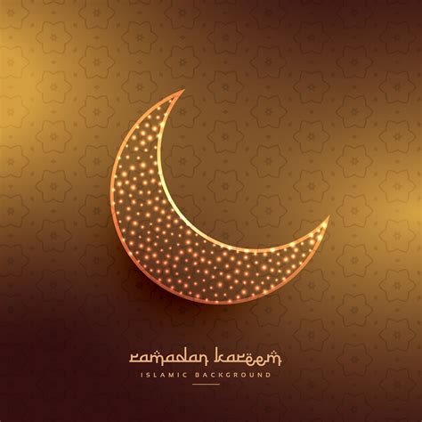Beautiful Moon Design In Golden Background Download Free Vector Art