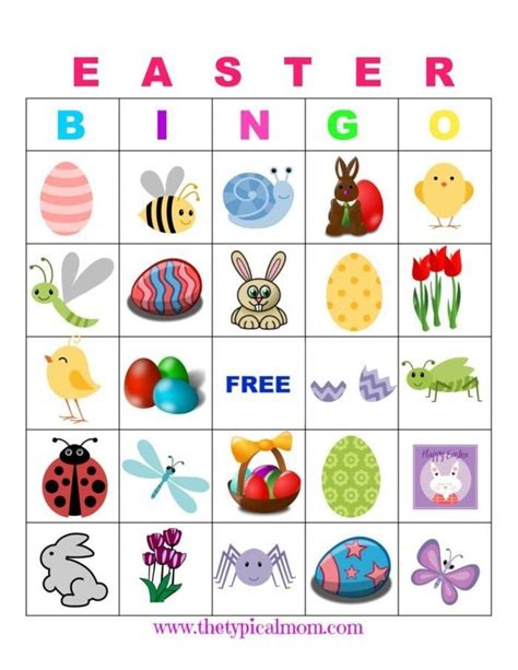 Free Printable Easter Bingo Easter Printables Free Easter Bingo