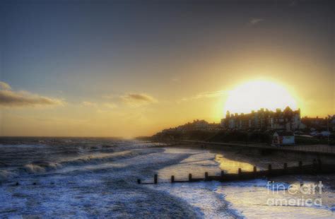 Southwold Seafront Sunset Digital Art By Nigel Bangert Fine Art America