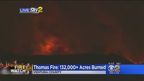 Thomas Fire 132000 Acres Burned Youtube