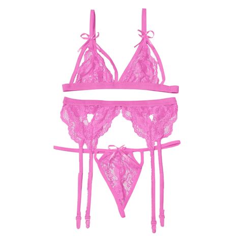 Xinshide Underwear Female Erotic Lingerie Sexy Lace Strap Garter Belt Fashion Lingerie Set