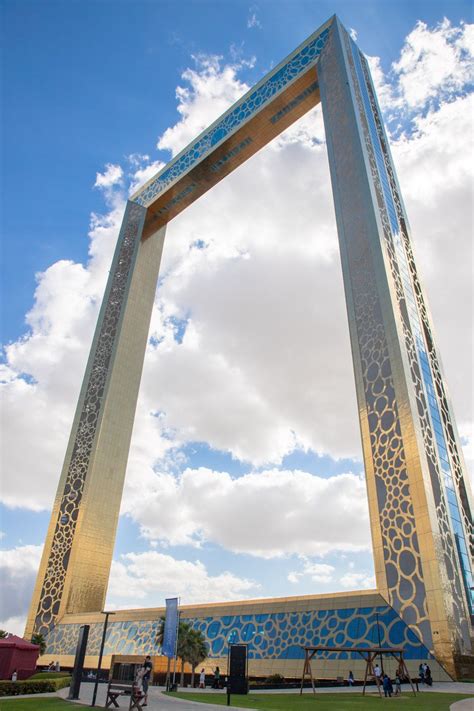 Dubai Frame Lentre Deux Dubaï Visiter Dubai Dubai Cadre Photo