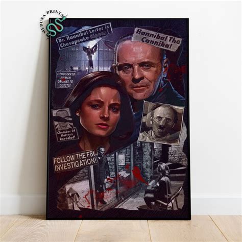 The Silence Of The Lambs Poster Hannibal Lecter Wall Art Etsy