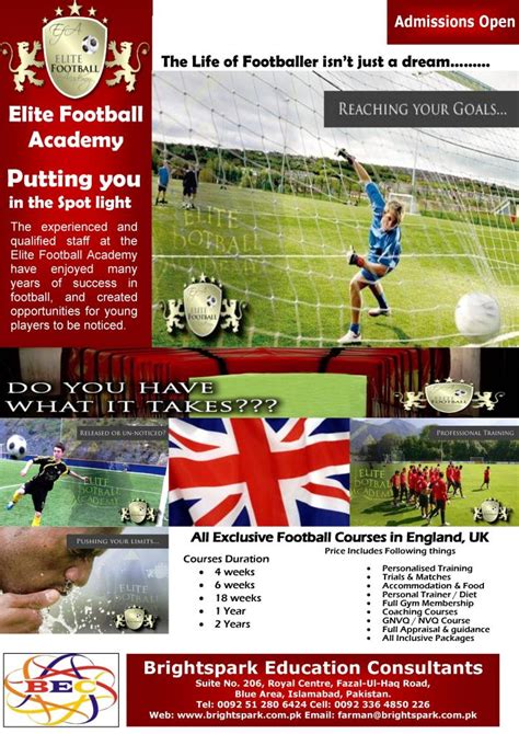 Brightspark Education Consultants Of Elite Football Academy England And
