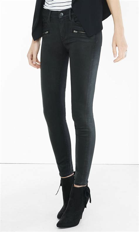 Coated Black Jean Legging From Express