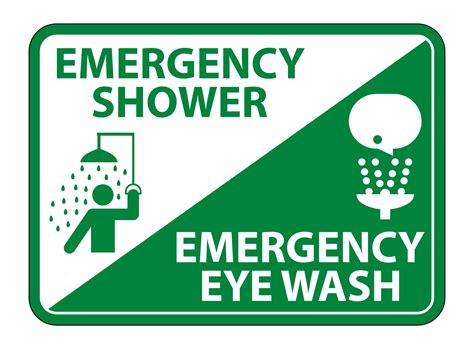 Emergency Showereye Wash Symbol Sign Isolate On White Background