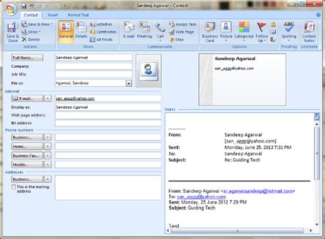 Create A Contact From Email In Outlook Web App Tutorial