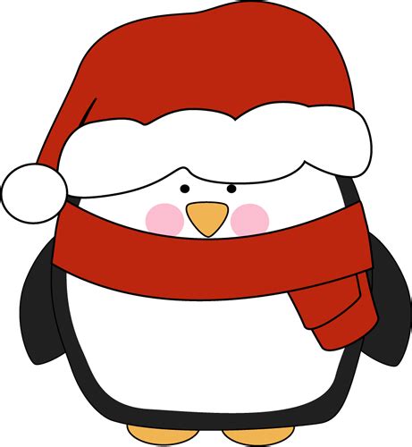 Penguin In A Santa Hat Clip Art Penguin In A Santa Hat Image