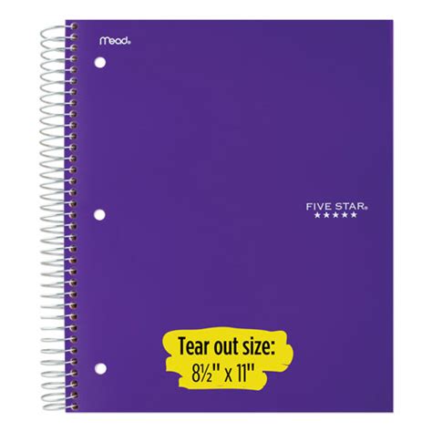 Acco Mead Wirebound Notebook Subjects College Rule Assorted Color