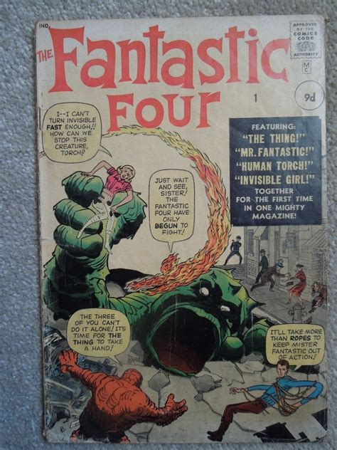 Fantastic Four 1 Vol One 1961 1st Appearance Of