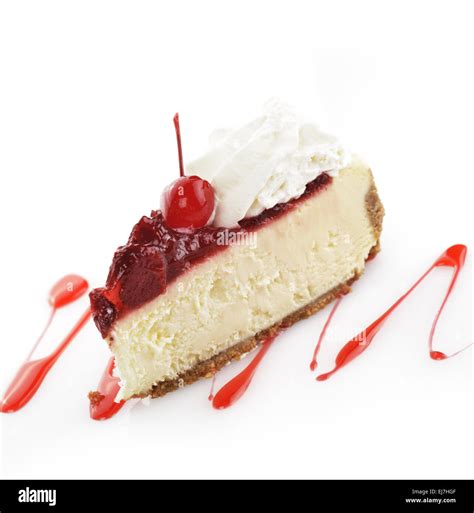 Strawberry Cheesecake Slice Stock Photo Alamy