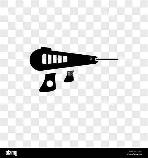 Laser Gun Vector Icon Isolated On Transparent Background Laser Gun