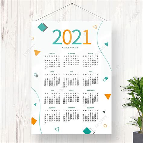 Simple 2021 Calendar Design Template Download On Pngtree