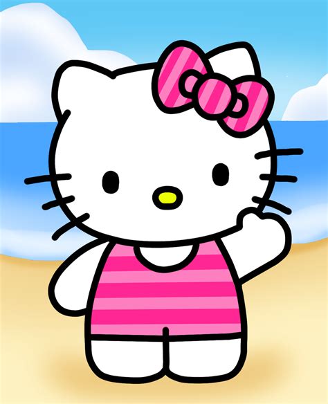 Hello Kitty In Beach By Kittykun123 On Deviantart