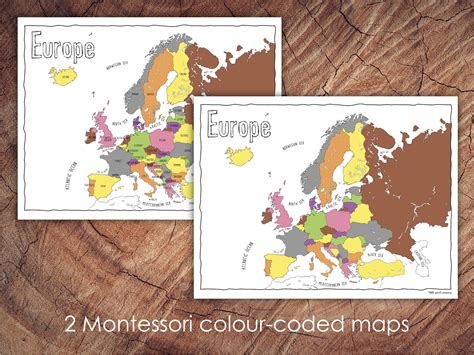 Europe Montessori Puzzle Map Control Sheets Digital Download Etsy