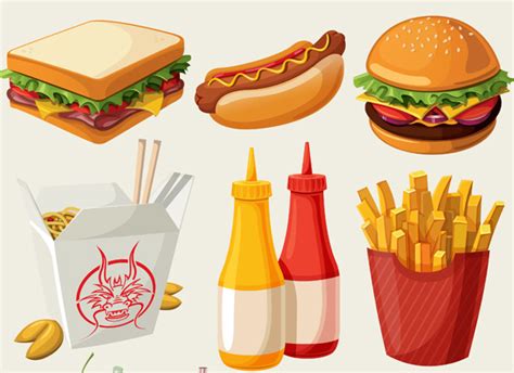 Photo Collection Fast Food Cartoon