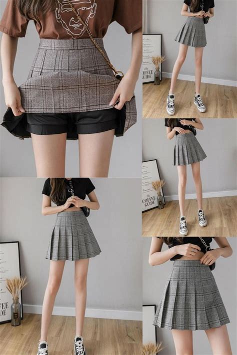 School Girl Pleated Mini Skirt In 2021 Stylish Winter Outfits Korean