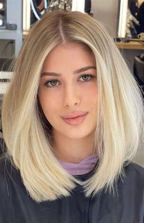 Best Blonde For Medium Length Haircuts Ombre Blonde Lob Haircut I