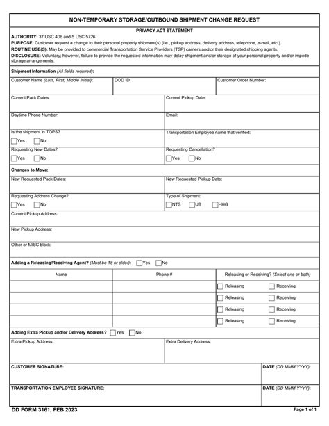 Dd Form 3161 Fill Out Sign Online And Download Fillable Pdf