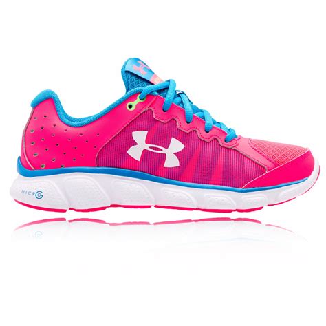 Under Armour Micro G Assert 6 Womens Pink Running Road Sports Shoes